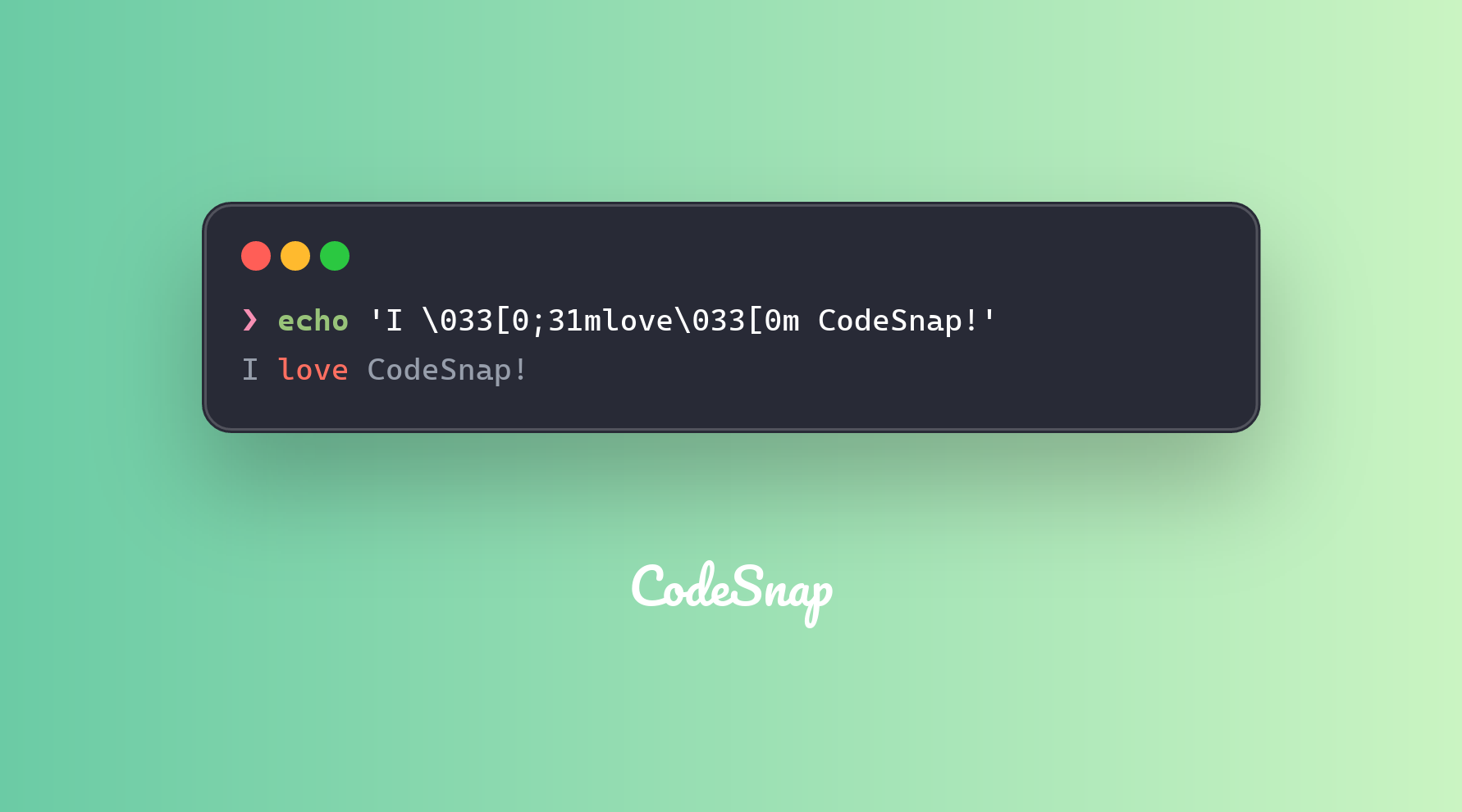 command output